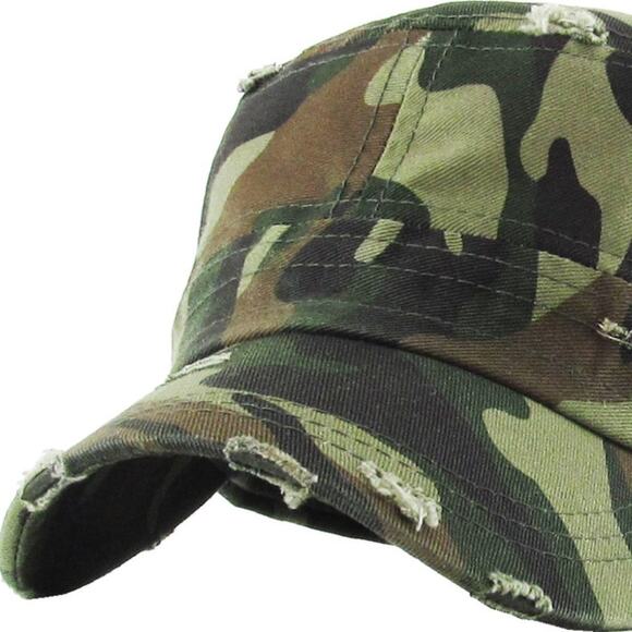 ❤️NWT❤️ Distressed Camo Adjustable Hat - Picture 1 of 5
